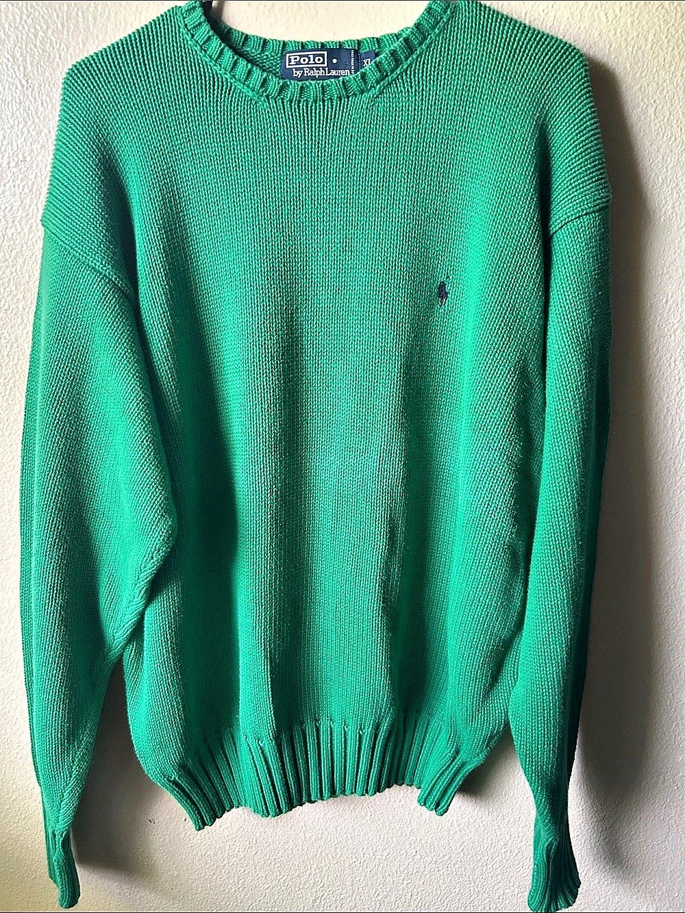 Polo by Ralph Lauren Green Crewneck Sweater Size XL
